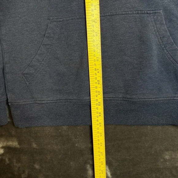 Patagonia Organic Cotton Blue Pullover Center Logo Long Sleeve Graphic Hoodie S - Picture 4 of 7